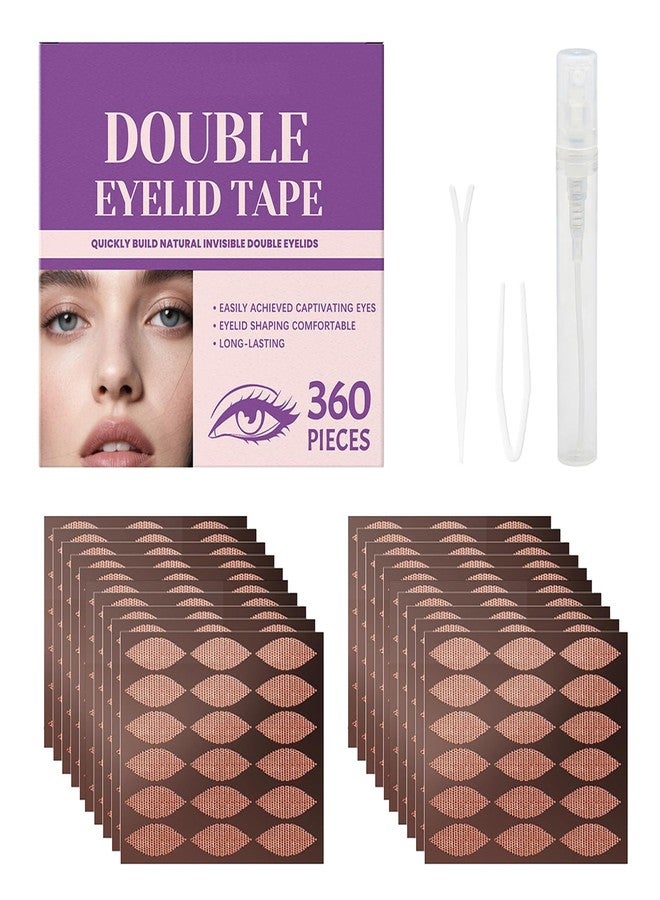 FENNIDICE 360 Pcs Double Eyelid Tape - Invisible Eyelid Lifter Strips for Hooded, Droopy & Uneven Eyes, Instant Waterproof Self-Adhesive Eye Lift Strips, Natural Fiber Strips for Wide-Awake Look - Image 1