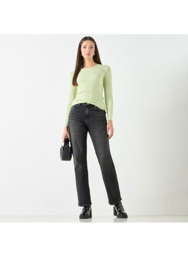 2Xtremz 2Xtremz Textured Sweater with Round Neck and Long Sleeves  - Image 3