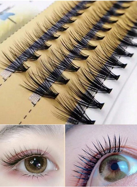 60 clusters of 40 false eyelashes, length 16mm, thickness 0.07, natural and soft, easy and quick grafting by yourself, full of natural and thick shape
