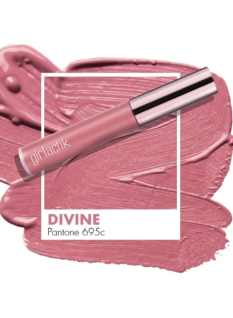 girlactik BEAUTY Girlactik USa. Matte Lip Liquid In Mauve Shade. Longwear, Pigmented & Non-Drying Lipstick. -Divine - Image 5