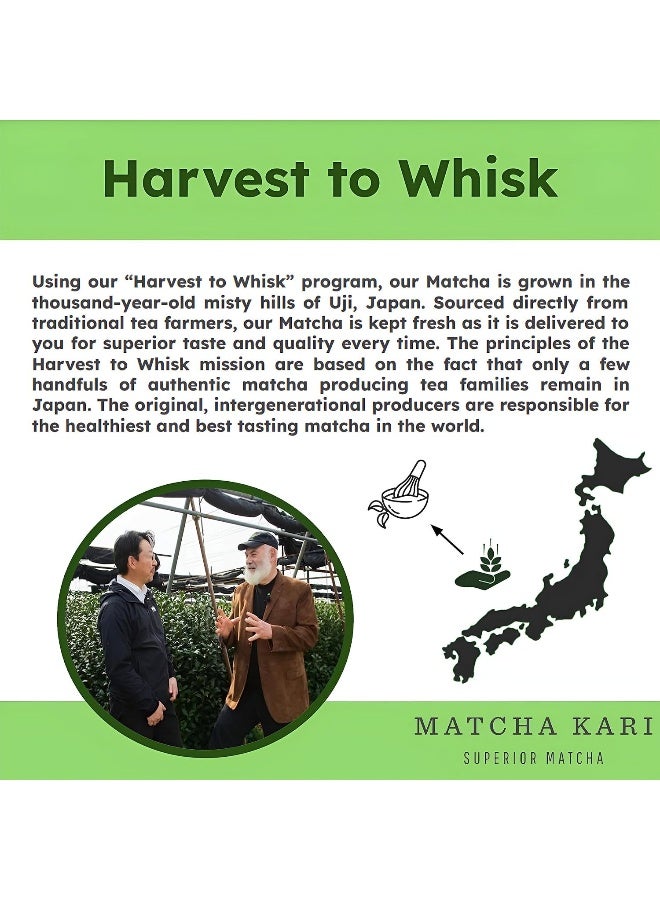 Matcha Kari Dr. Weil - Mini Tea Set - White- Ceremonial Organic Japanese and Whisk With Holder  - Image 4