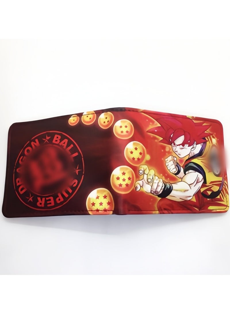 KUYING Dragon Ball PU Short Personalized Leather Wallet Card Bag 