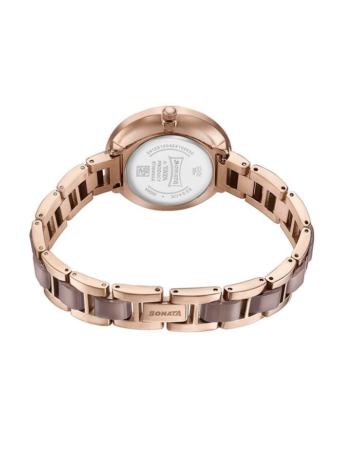 Sonata Quartz Analog Mother of Pearl Dial Two Toned Stainless Steel Strap Watch for Women - Image 5