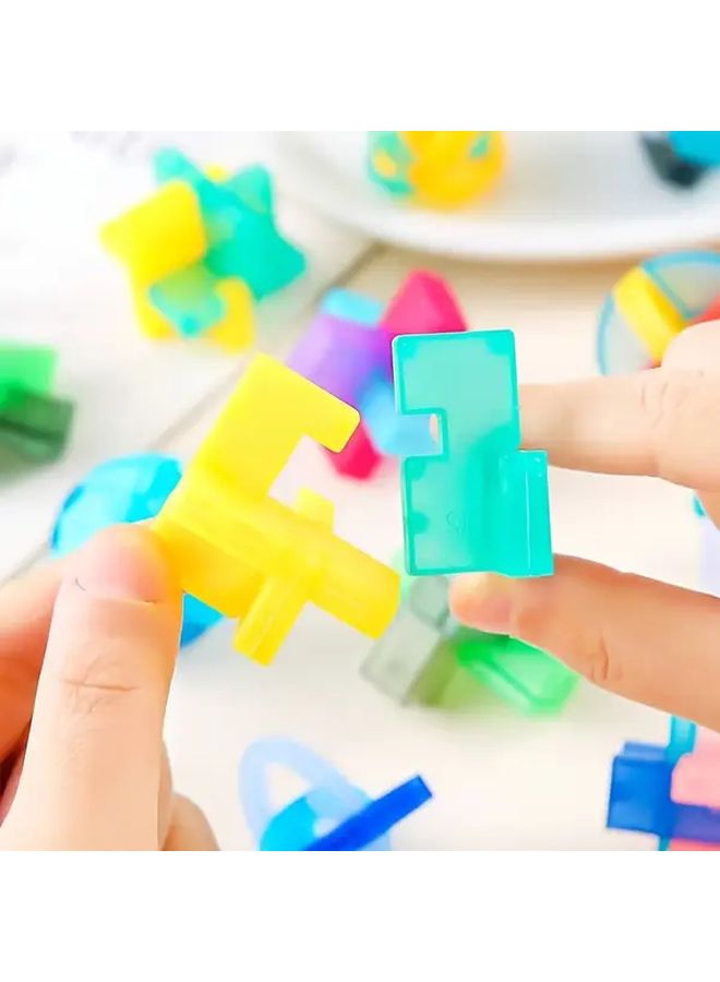 6 قطع لغز تحدي العقل قفل لوبان ألعاب الذكاء لعبة متشابكة مكافآت الفصل الدراسي - Image 5