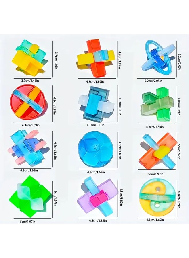 6 قطع لغز تحدي العقل قفل لوبان ألعاب الذكاء لعبة متشابكة مكافآت الفصل الدراسي - Image 3