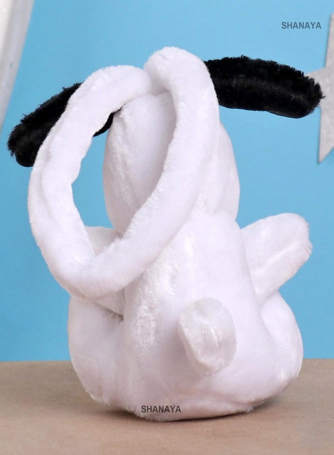 SHANAYA Hanging Soft Rattle Toys for Babies Girls Boys Car Seat Crib Cot Plush Short Fur Toy (White Dog) - Image 5