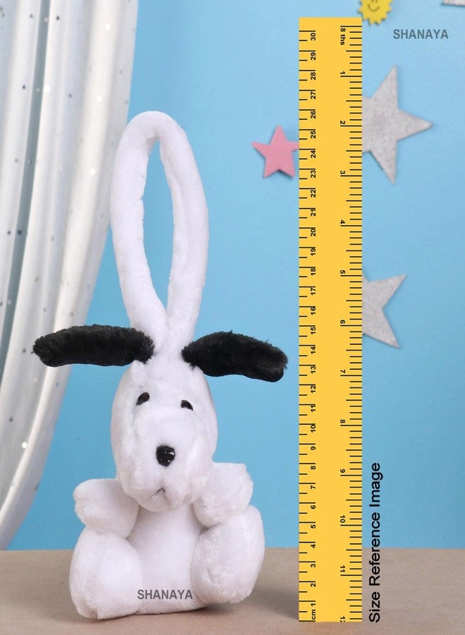 SHANAYA Hanging Soft Rattle Toys for Babies Girls Boys Car Seat Crib Cot Plush Short Fur Toy (White Dog) - Image 3