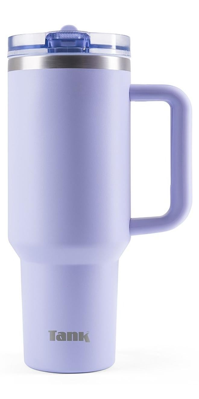 TANK زجاجة تانك كوينشر، 1200 مل، لافندر، مصنوعة من الفولاذ المقاوم للصدأ، معزولة، مانعة للتسرب - Image 1