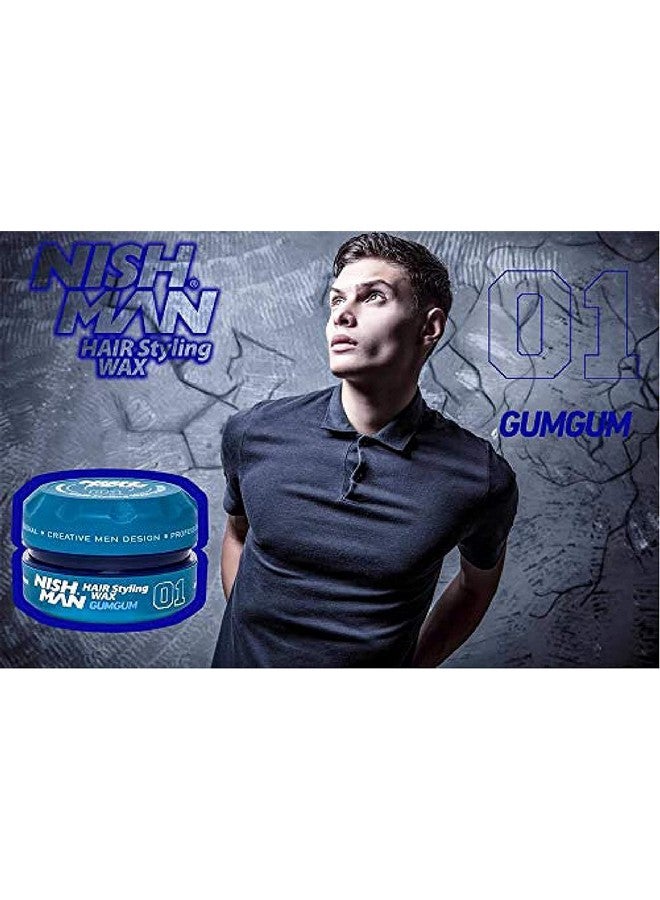 nishman Hair Styling Series (01 Gum Gum AQUA WAX, 150ml) - Image 3