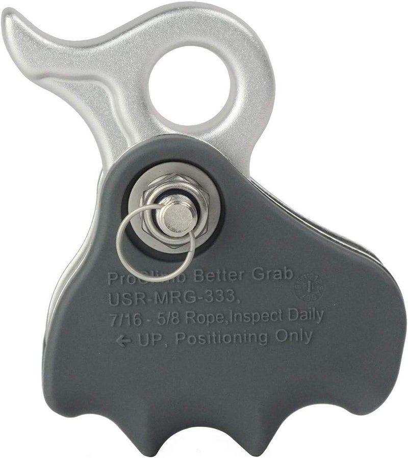 ProClimb Rope Grab - Arborist Rope Brake Tree Equipment, Fall Arrestor Ascender, Better Grab Flip Line Adjuster w/Removable Rope Cam Lock & Rubberized Cover - Fit for 7/16" - 5/8" Rope - Image 1
