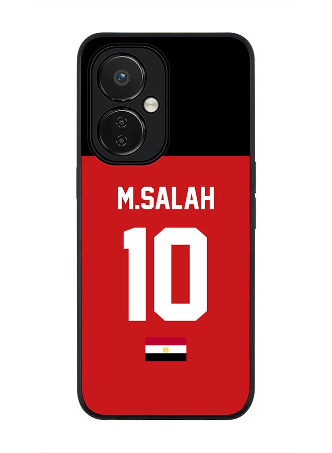 Stylizedd Rugged Black edge case for Nord CE 3 Lite Slim fit Soft Case Flexible Rubber Edges Anti Drop TPU Gel Thin Cover-Egypt Player Name - M.Salah - Image 1