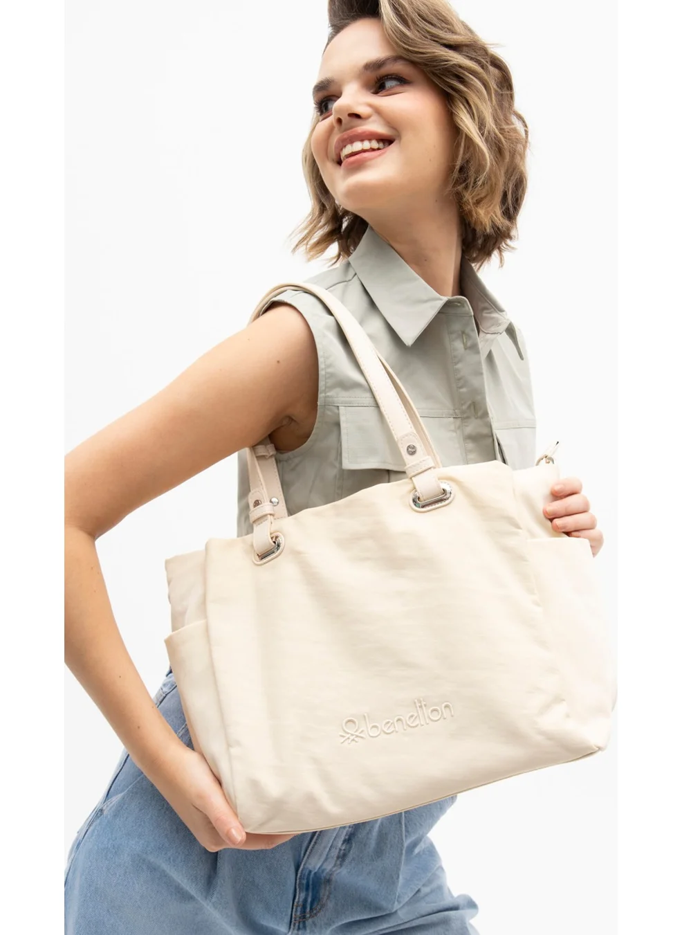UNITED COLORS OF BENETTON Benetton Women's Shoulder Bag Beige BNT1172