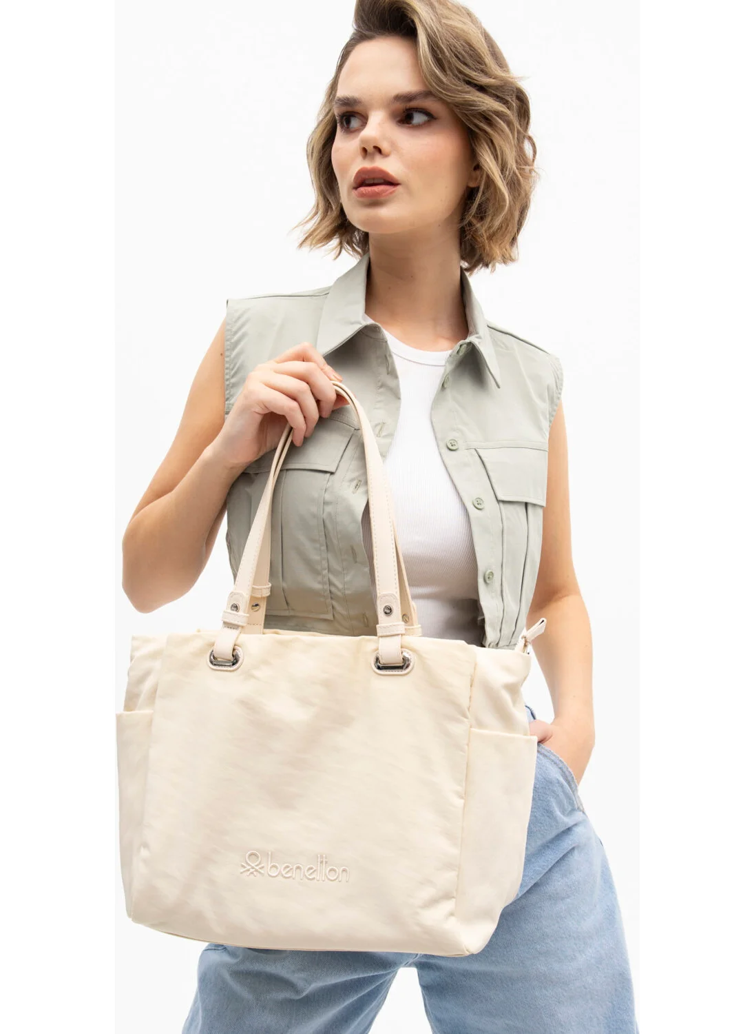 UNITED COLORS OF BENETTON Benetton Women's Shoulder Bag Beige BNT1172