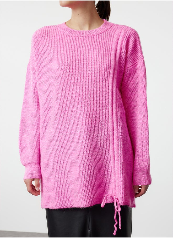 trendyol Pink Selanik Knitted Smock Detailed Knitwear Sweater TCTAW25AK00001  - Image 3