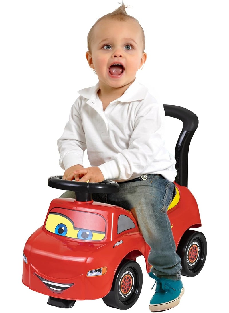 تيك تويز سيارة الأطفال بنظام الدفع والركوب –اللون الأحمر (Cars) - Image 1