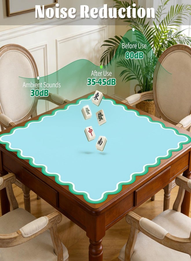 Jolitac Mahjong Mat 33x33 Inch Hand-Painted Style Rubber Mat - Image 3