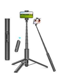TONEOF TONEOF 60inch Selfie Stick Tripod with Wireless Remote, One Intergated Smartphone Tripod Stand with 360° Phone Holder , Aluminum Portable Lightweight Travel Tripod for Video Recording  - Image 1