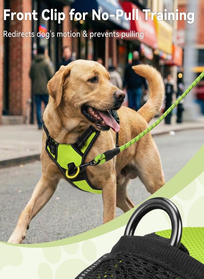 Joytale No Pull Dog Harness Medium Sized Dog, Reflective Pet Vest with Front Clip, Adjustable Soft Padded Harnesses with Easy Control Handle for Training and Walking, Green, M - Image 2