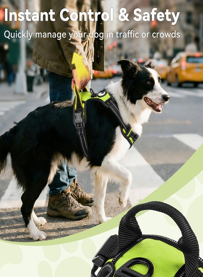 Joytale No Pull Dog Harness Medium Sized Dog, Reflective Pet Vest with Front Clip, Adjustable Soft Padded Harnesses with Easy Control Handle for Training and Walking, Green, M - Image 3