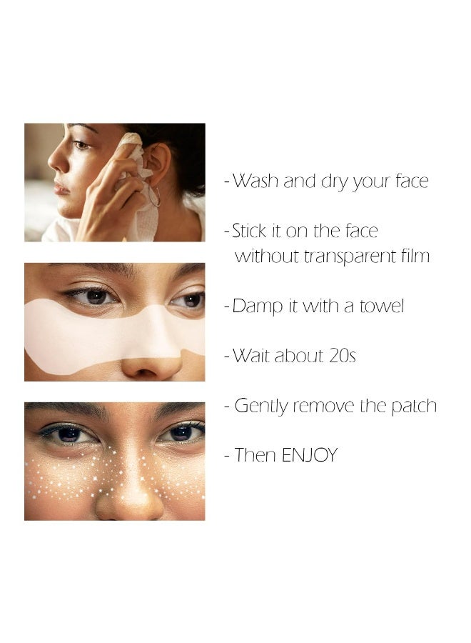 قوس قزح أورينبو تاتو وجه جليتر فريكلز - 24 قطعة من الرقع الذهبية اللامعة المؤقتة المقاومة للماء للنساء، مكياج متوهج (ذهبي) - Image 5