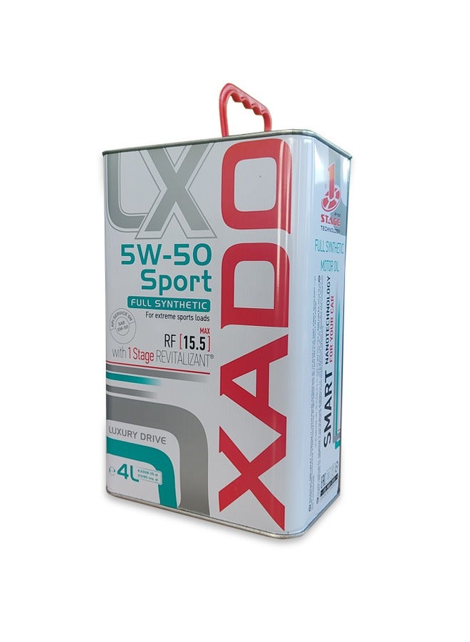 Xado XADO Engine Oil 5W 50 Luxury Drive Fully Synthetic Motor Oil 4L With Ceramic Metal Conditioner Revitalizant 