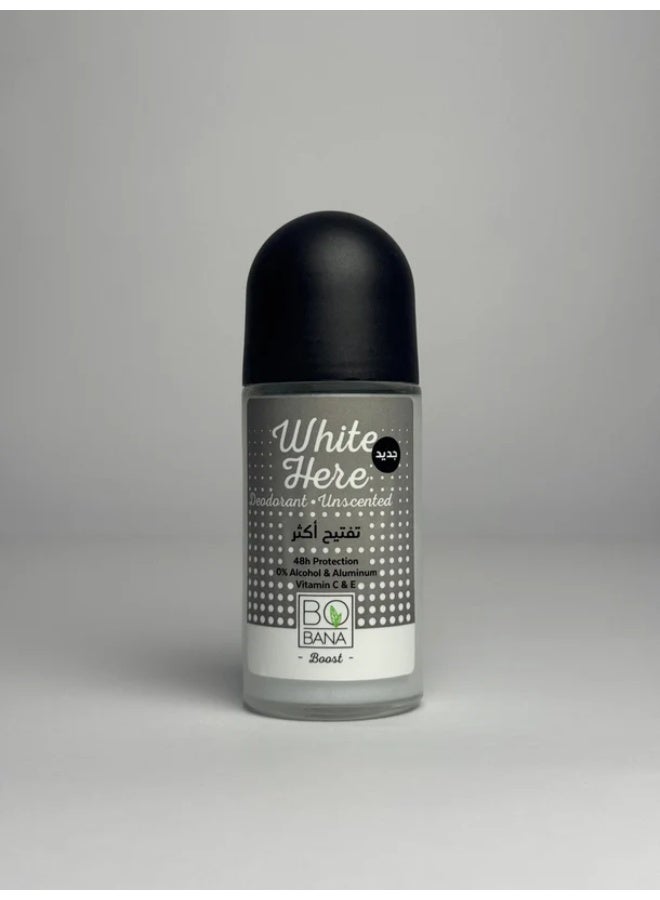 بوبانا مزيل عرق وايت هير بدون رائحة 50 مل - Image 2