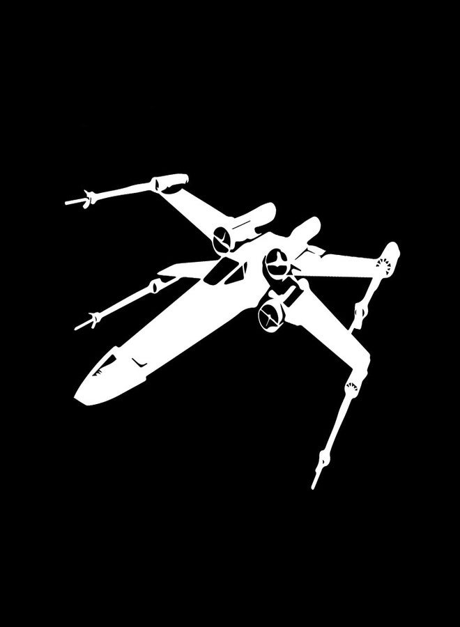 Decal Serpent X-Wing Silhouette 6" Vinyl Sticker Car Decal (6" White) - Image 2