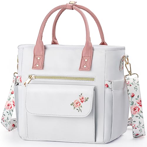 GLORIEROO Deluxe Insulated Lunch Box Bag Women - Leakproof Waterproof Cooler with Multi Pockets Removable Strap for Work Picnic - Teacher Mothers Day Christmas Birthday Gifts - Image 1