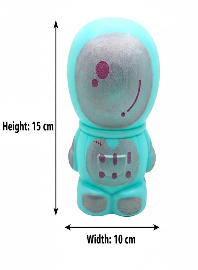 SSKR Cartoon Green Austronaut Piggy Bank for Kids | Cute Coin Saving Money Bank for Children | Best Birthday Gift - Image 3