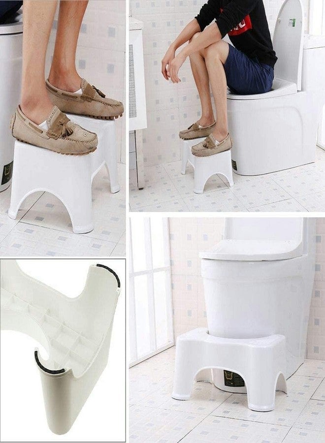 TECHNOWAYS SOLUTION Perfect Posture Plastic Squat Potty Step Stool for Western Toilet Scientific Angle, Anti-Slip, Anti-Constipation, 19 cm Height (White) - Image 2