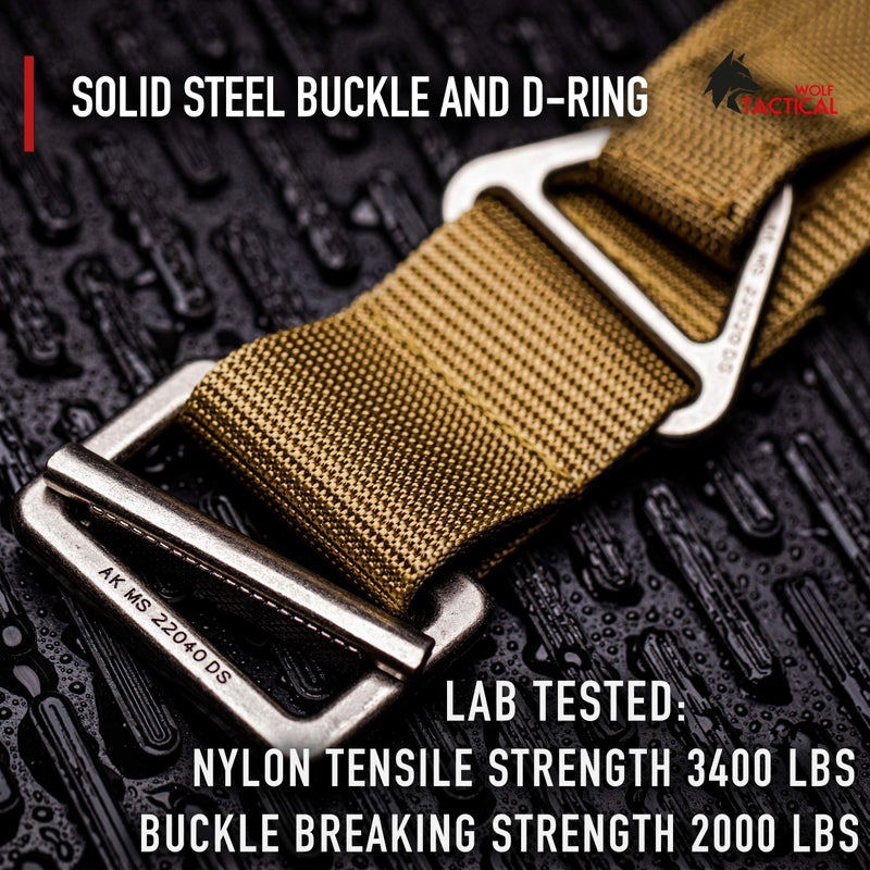 WOLF TACTICAL Everyday Riggers Belt - Tactical 1.75” Nylon Web Belt for CQB, CCW - Image 5
