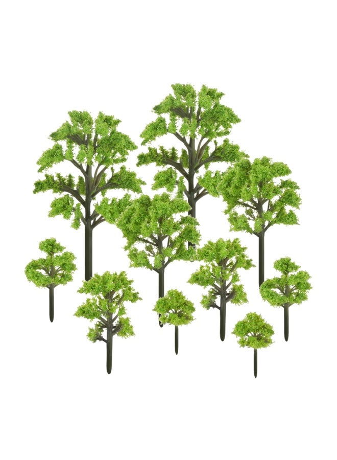 20 Pcs Model Trees – Miniature Green Tree Models for Train Scenery, Fairy Garden Plant Ornaments – Micro Landscape DIY Craft & Home Decoration - Image 1