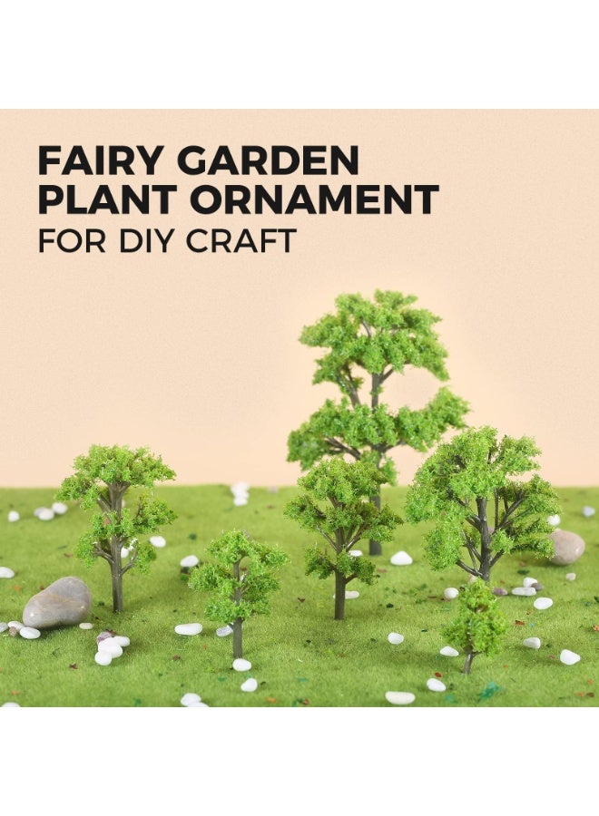 20 Pcs Model Trees – Miniature Green Tree Models for Train Scenery, Fairy Garden Plant Ornaments – Micro Landscape DIY Craft & Home Decoration - Image 4
