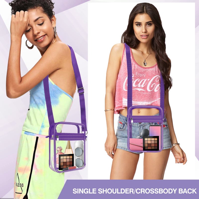 BanYakong Clear Bag Stadium Approved, Crossbody Bag Purse Adjustable Strap Shoulder Bags for Concerts Festival Sports Events,Common to men and women - Image 2