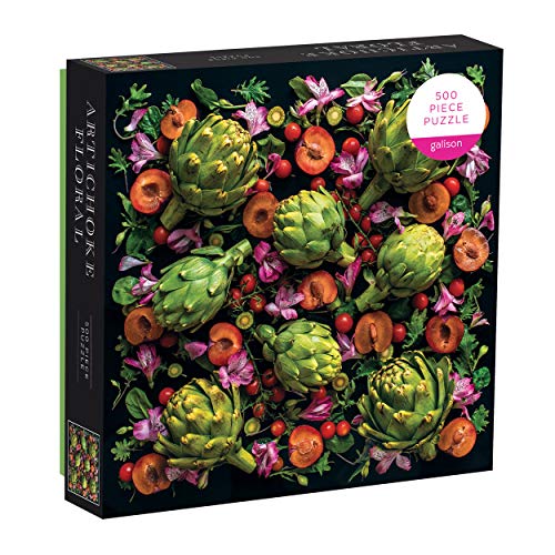 Galison 500 Piece Artichoke Floral Jigsaw Puzzle for Adults and Families, Challenging Plant Puzzle with Floral Artichoke Theme, Multicolor (073535779X) - Image 3