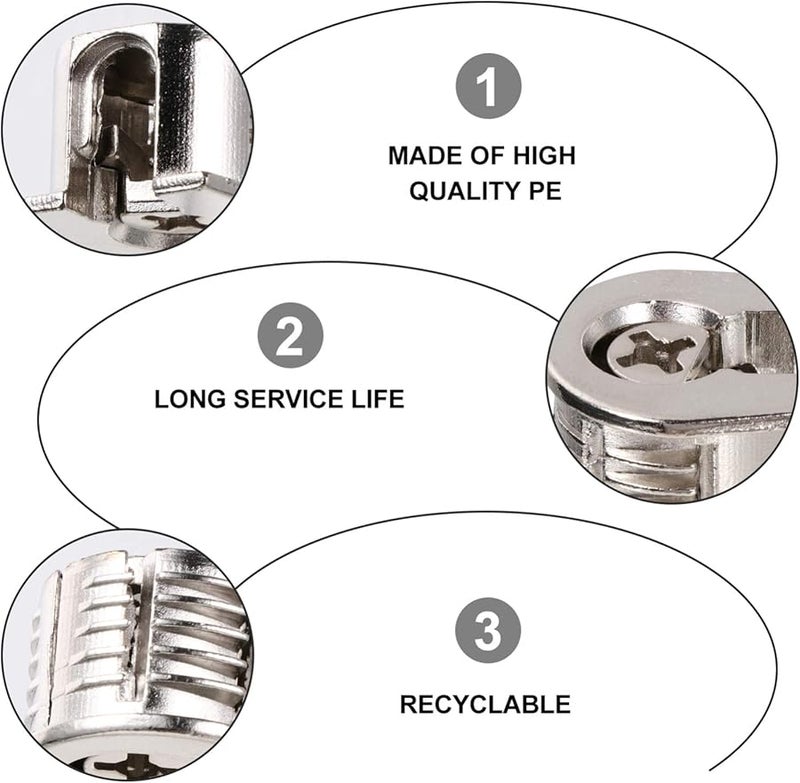 10 قطعة من موصلات الأثاث اللامركزية، دبابيس الرف، مثبتات الخزانة، براغي، صواميل، ملحقات - Image 5