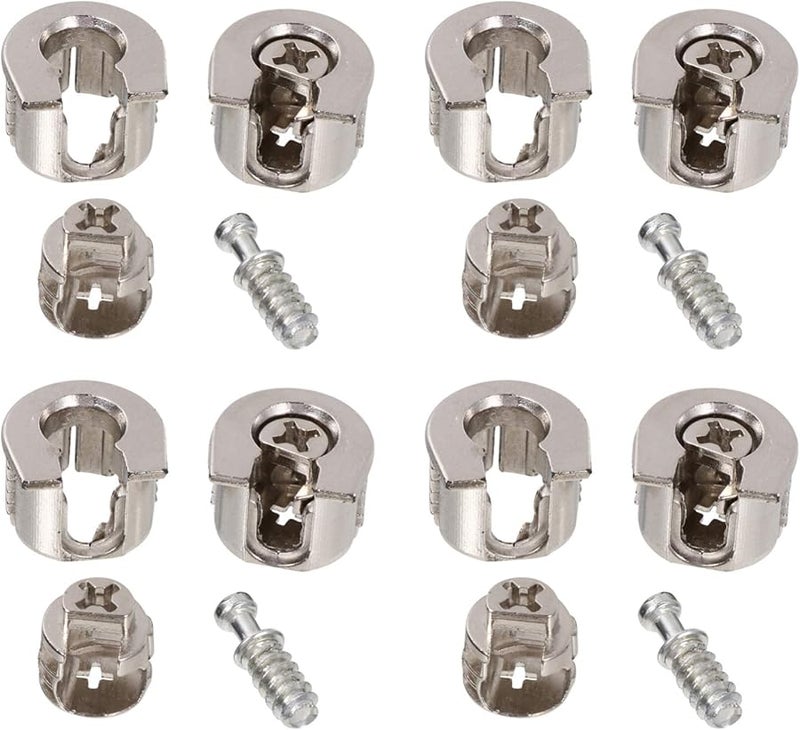 10 قطعة من موصلات الأثاث اللامركزية، دبابيس الرف، مثبتات الخزانة، براغي، صواميل، ملحقات - Image 1