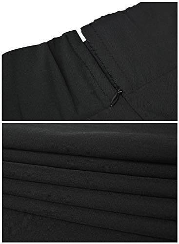 RANPHEE Skirts for Women 2025 Black Aline Maxi Flared Dressy Casual Summer Formal High Waisted Pleated Long Skirt with Pockets Faldas L - Image 5