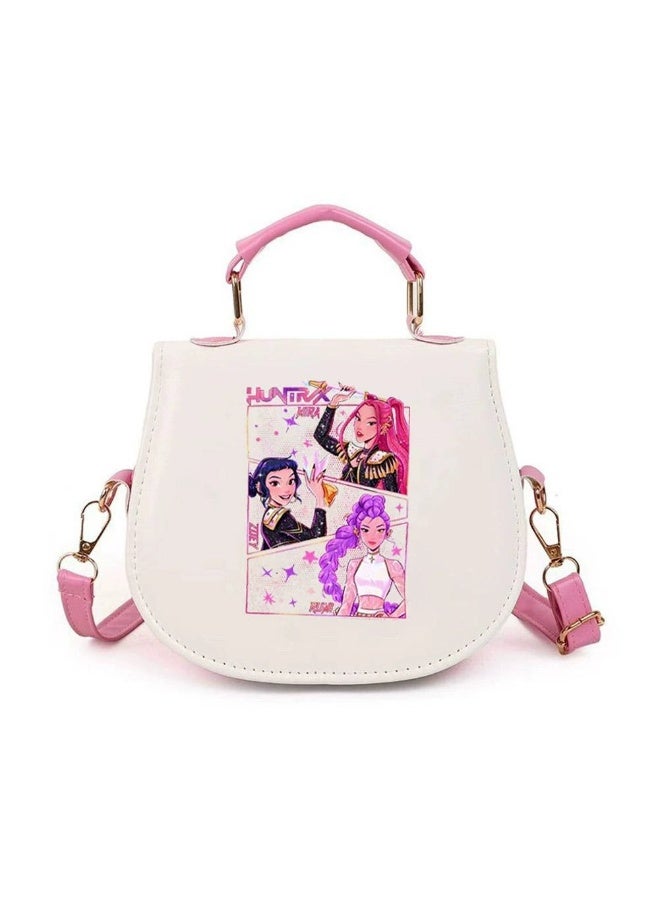 K-Pop Demon Girl Group Children's Small Bag with K-pop Print, Fashionable PU Sloping Crossbody Bag, Shaped for Comfort