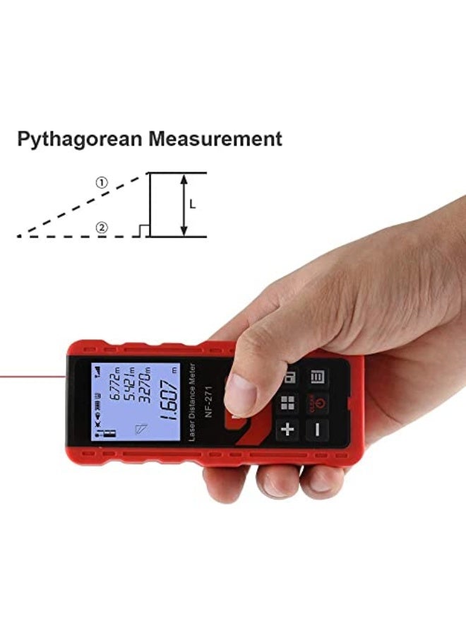 DMG TECH Laser Distance Meter, 50M/165ft Portable Handheld Digital Laser Range Finder, M/in/Ft Unit Switching, Backlit LCD Display, Measure Distance, Pythagorean, Area and Volume - Image 4