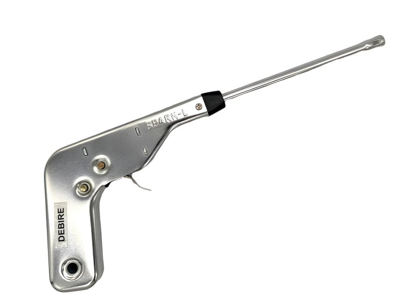 DEBIRE Steel Lighter for Kitchen Gas Stove and Restaurant Use | Long-Lasting Refillable Gun Shape Lighter with Strong Steel Body | Italian Style Spark Ignition Tool Made in Japan | Silver (Pack of 1) - Image 1