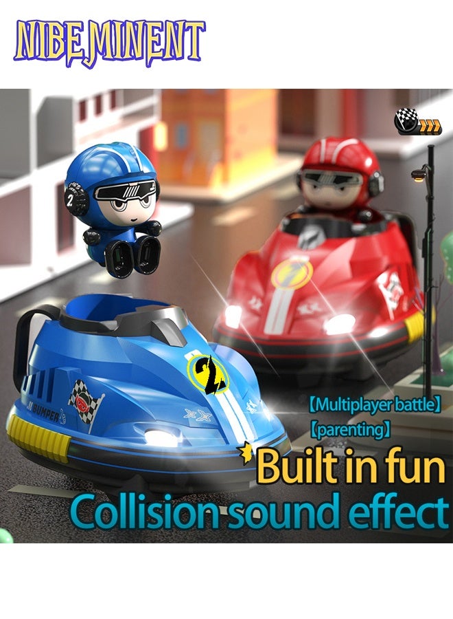 NIBEMINENT 2 Pcs Remote Control Car, 2.4GHz Bumper Cars RC Battle Car Toy Set, Ejecting Dodgem Cars with Sound Effects, Music and Lights, RC Play Vehicles, Gift for 6+ Ages Kids Boys Girls Children  - Image 2