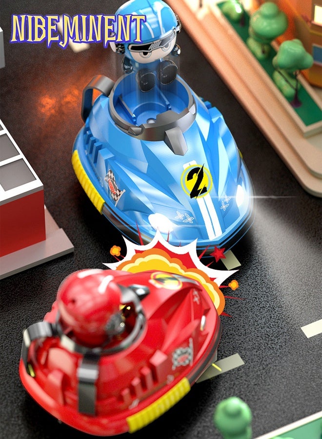 NIBEMINENT 2 Pcs Remote Control Car, 2.4GHz Bumper Cars RC Battle Car Toy Set, Ejecting Dodgem Cars with Sound Effects, Music and Lights, RC Play Vehicles, Gift for 6+ Ages Kids Boys Girls Children  - Image 3