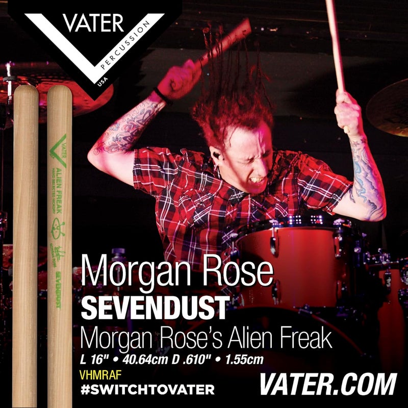 Vater VHMRAF Morgan Rose's Alien Freak Hickory Drum Sticks, Pair - Image 2