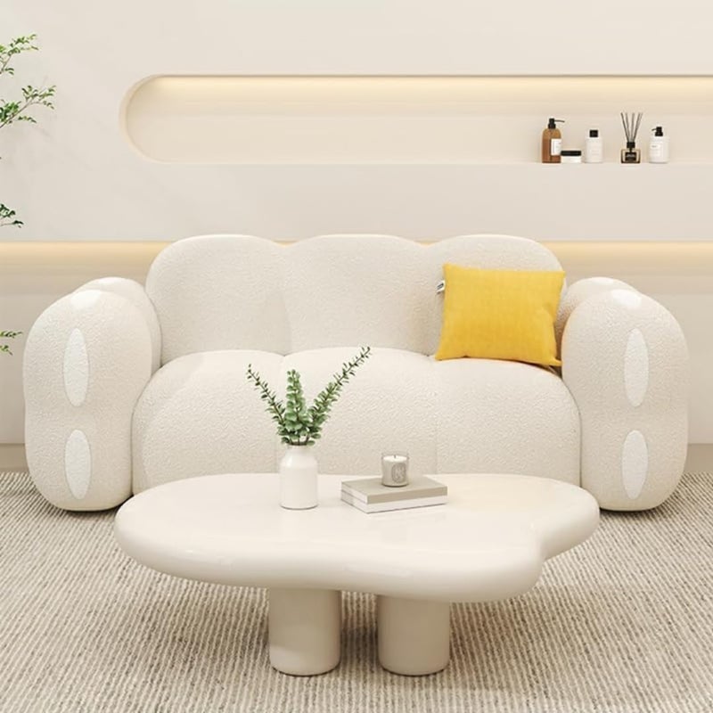 Comfynest Modern Sherpa Upholstered Sofa - Image 3