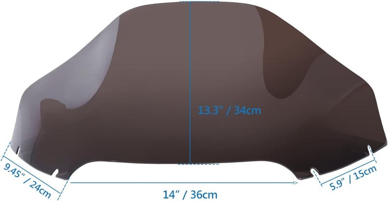 FIASRAC 13-Inch Dark Smoke Windscreen for Harley Road Glide FLTR FLTRX 2014-2023 - Image 4