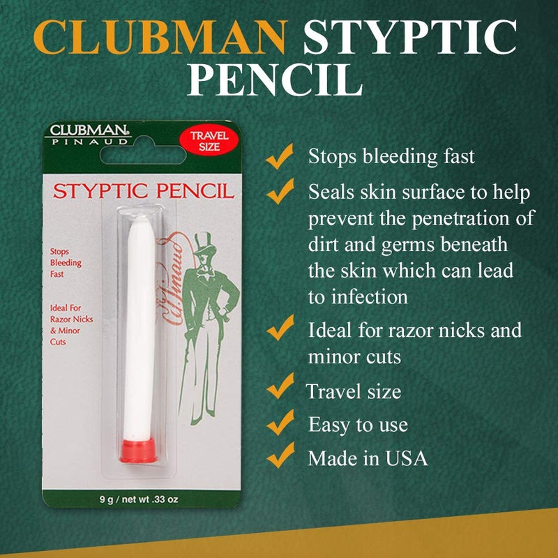 Clubman Pinaud Styptic Pencil for Nick Relief - 0.33 oz, 6 pack