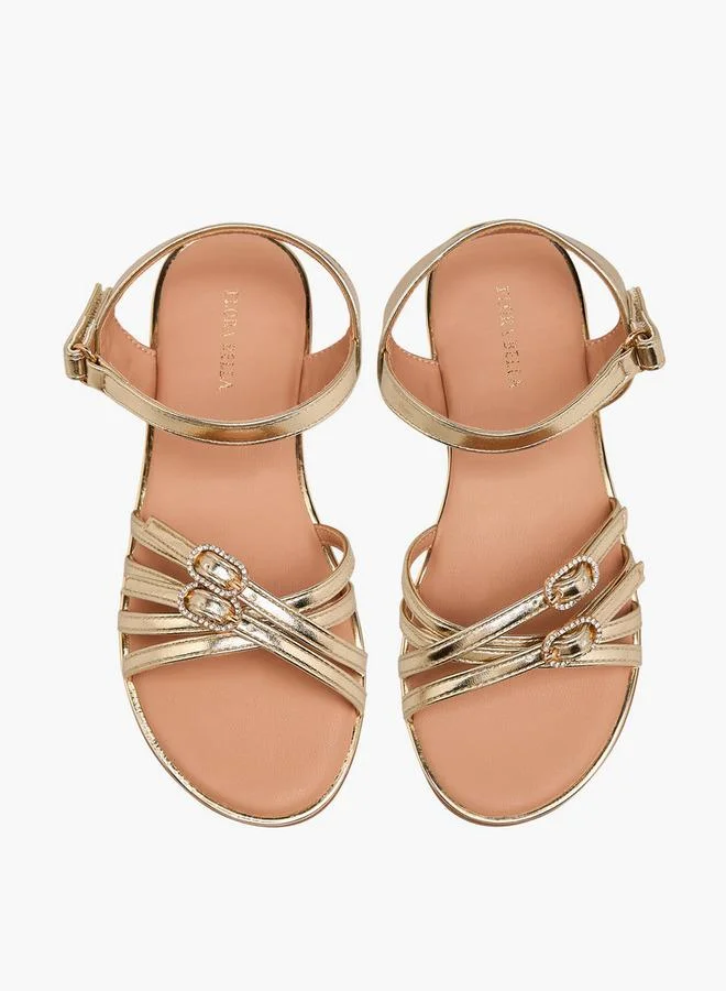 Flora Bella By Shoexpress Flora Bella Girls Embellished Buckle Detail Sandals