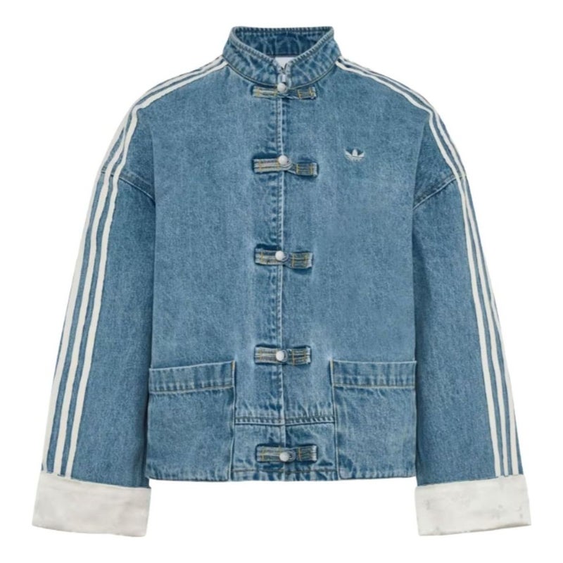 (WMNS) adidas New Chinese Denim Jacket Asia Sizing 'Light Denim'