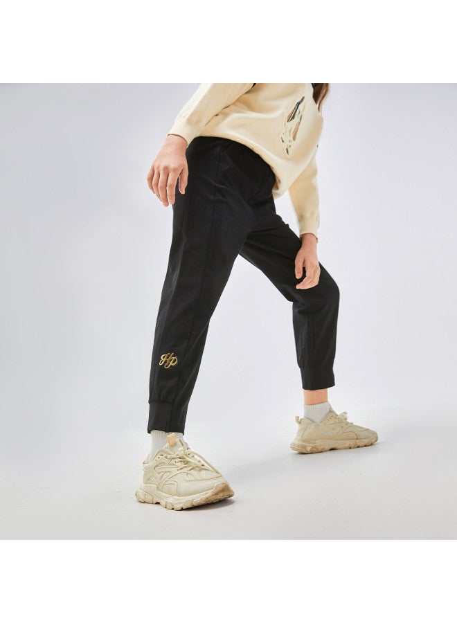 Hush Puppies Girls' Cotton Sports Pants Spring And Autumn Wear Children's Knit Long Pants Thin Pants Outdoor Running - Image 2